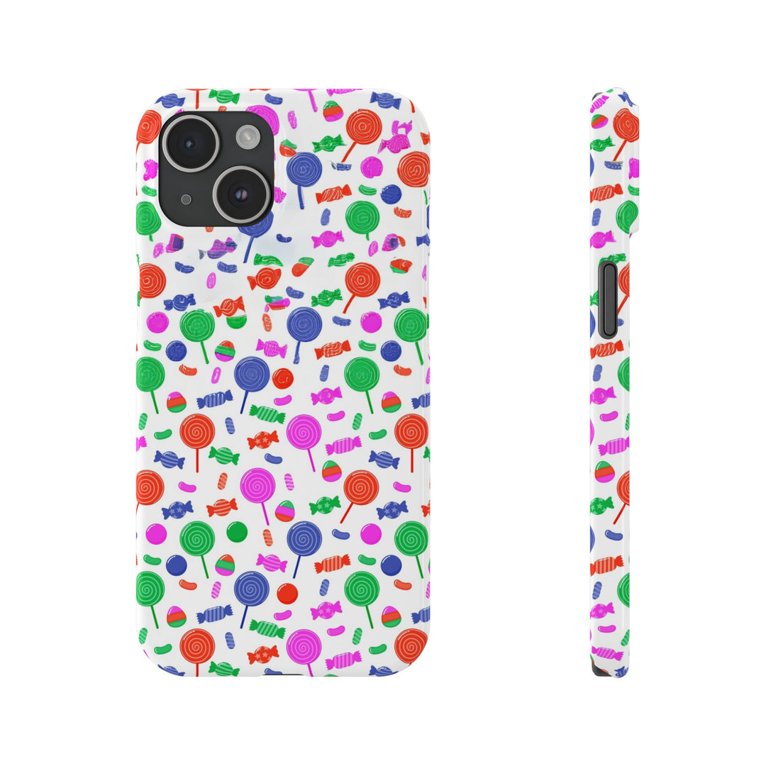 Slim Cute Phone Cases for Iphone - | iPhone 15 Case | iPhone 15 Pro Max Case, Iphone 14 Case, Iphone 14 Pro Max, Iphone 13, Summer Lollipops Red - Studio40ParkLane