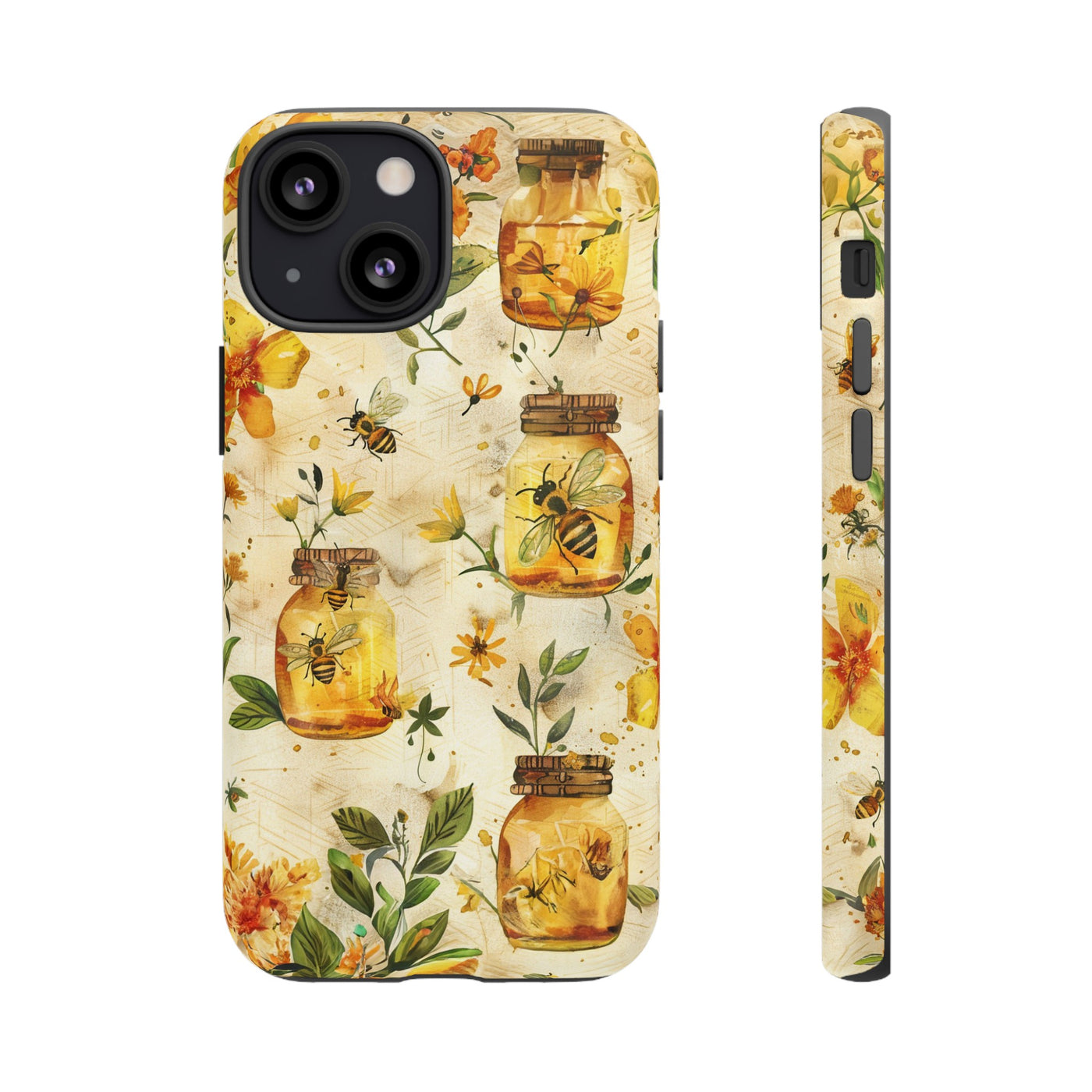 Impact Resistant, Honey Bees, Cute Phone Cases for Samsung S24, S23, S22, S21, IPhone 15 pro Iphone 14 pro Iphone 13 IPhone 12 Iphone 11