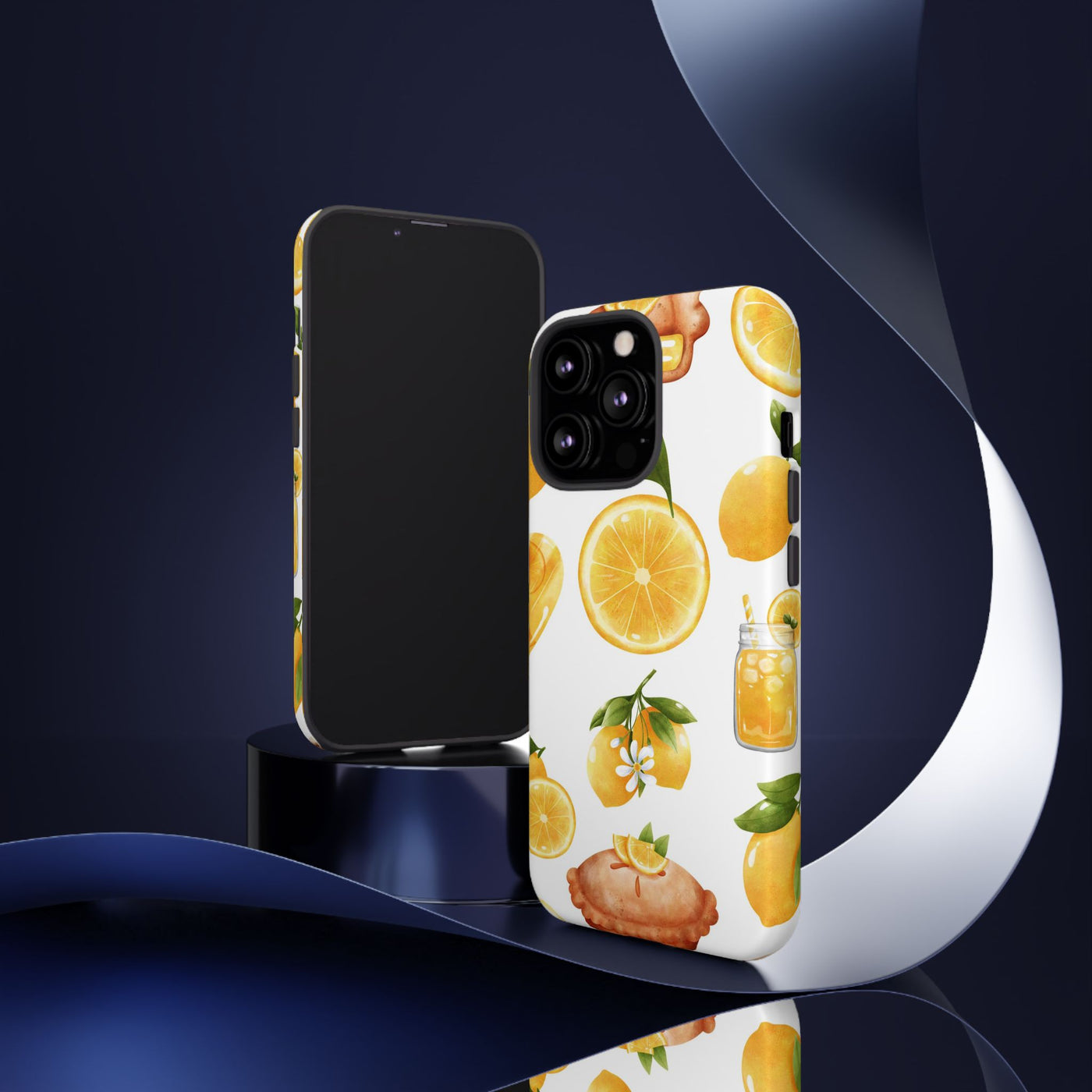 Impact Resistant, Lemon Fruit Pie, Cute Phone Cases for Samsung S24, S23, S22, S21, IPhone 15 pro Iphone 14 pro Iphone 13 IPhone 12 Iphone 11