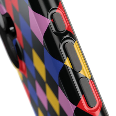 Aesthetic Colorful Checkerboard Tough Magsafe Phone Case - For iPhone 17 Pro Max iPhone 16 Pro iPhone 15 Iphone 14 Plus 13 Pro 12 11 Gift - Studio40ParkLane