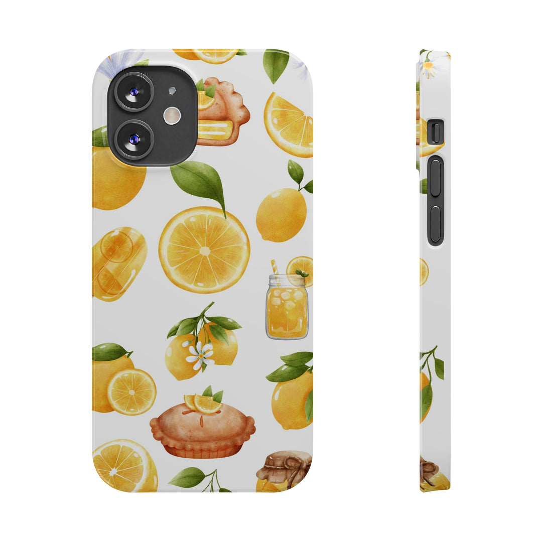 Slim Cute Phone Cases for Iphone - | iPhone 15 Case | iPhone 15 Pro Max Case, Iphone 14 Case, Iphone 14 Pro Max, Iphone 13, Summer Fruit Lemon - Studio40ParkLane