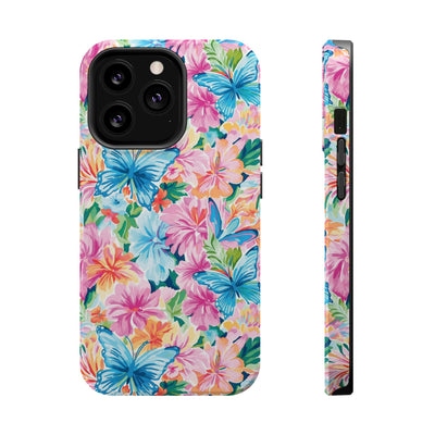 Butterflies Flowers Magsafe Cute Phone Case for Iphone Gift for Her, iPhone 16 Case iPhone 15 Pro Max Case, Iphone 14, Iphone 14 Pro Max, 13, 12
