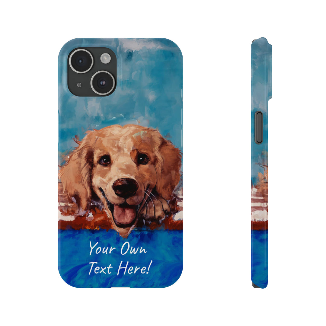 Slim Personalized Cute iPhone Cases - | iPhone 15 Case | iPhone 15 Pro Max Case, Iphone 14 Case, Iphone 14 Pro Max, Iphone 13, Golden Retriever Dog - Studio40ParkLane