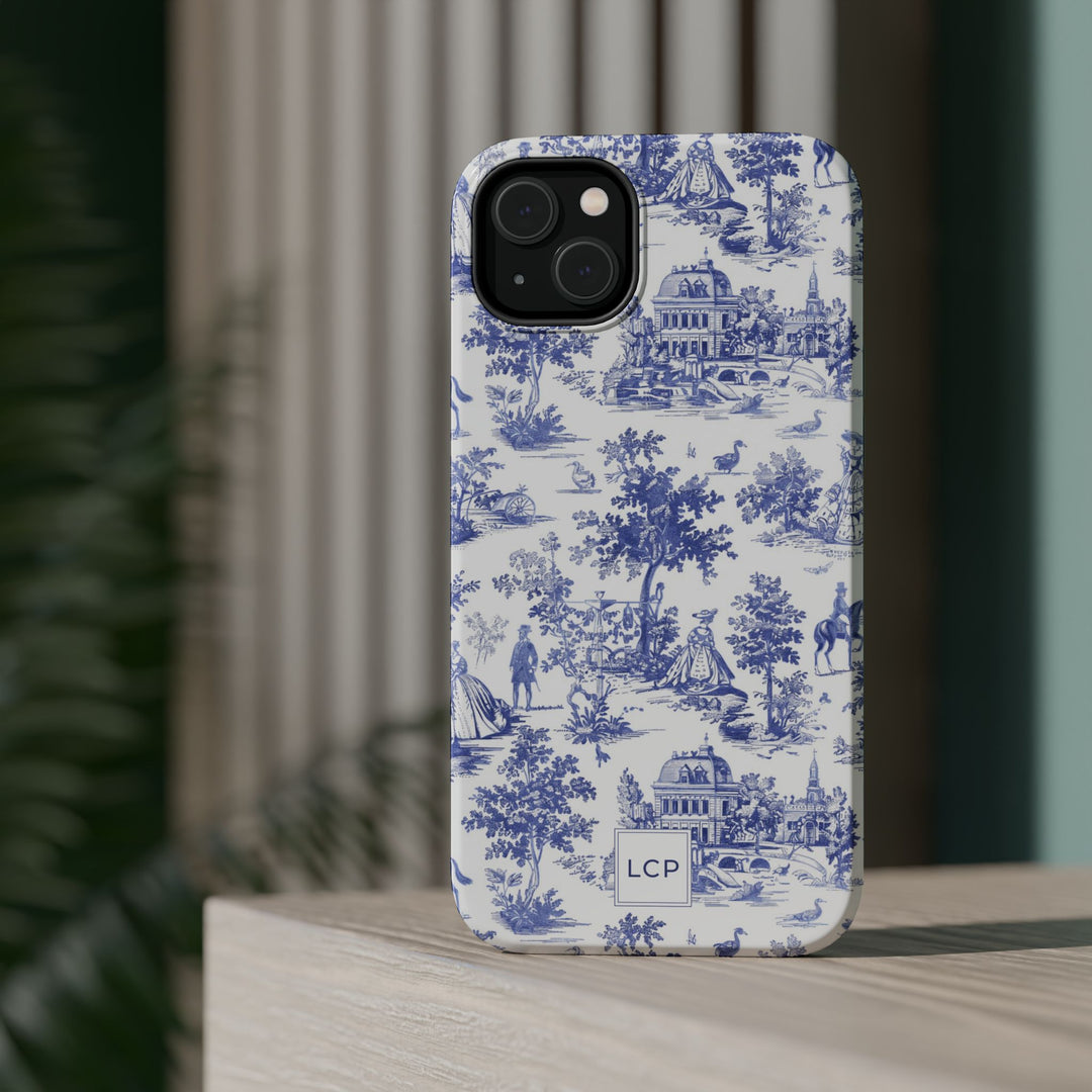 Custom Personalized French Toile Magsafe Phone Case for Iphone 18 - iPhone 17 Pro Max Air Plus 15 14 13 12 11, Samsung Galaxy Phone Cases - Studio40ParkLane