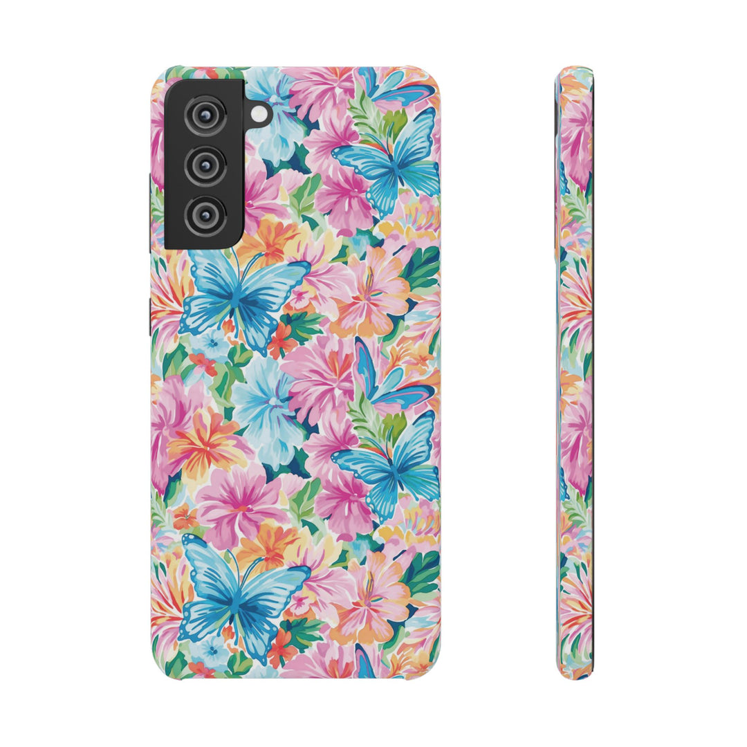 Sleek Snap Butterflies Flowers Cute Phone Case for iPhone 16 15 14 13 12 11 X Xs Max Xr Pro Plus Samsung Galaxy S24 S23 S22 S21 S20 Ultra