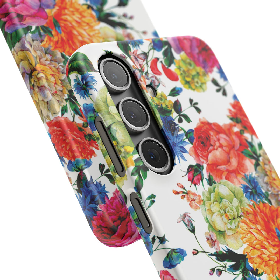 Sleek Snap Colorful Flowers Cute Phone Case for iPhone 16 15 14 13 12 11 X Xs Max Xr Pro Plus Samsung Galaxy S24 S23 S22 S21 S20 Note Ultra