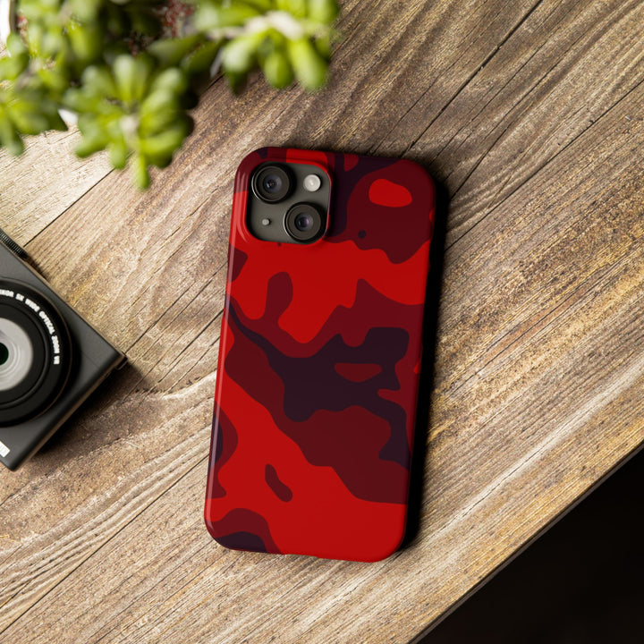 Slim Cute Phone Cases for Iphone - | iPhone 15 Case | iPhone 15 Pro Max Case, Iphone 14 Case, Iphone 14 Pro Max, Iphone 13, Red Camo Camouflage - Studio40ParkLane