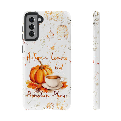 Impact Resistant, Fall Leaves Pumpkin Pie, Cute Phone Cases for Samsung S24, S23, S22, S21, IPhone 15 pro Iphone 14 pro Iphone 13 IPhone 12 Iphone 11