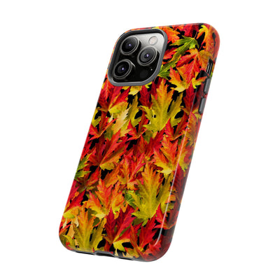 Fall Leaves Impact Resistant, Cute Phone Cases for Samsung S24, S23, S22, S21, IPhone 15 pro Iphone 14 pro Iphone 13 IPhone 12 Iphone 11