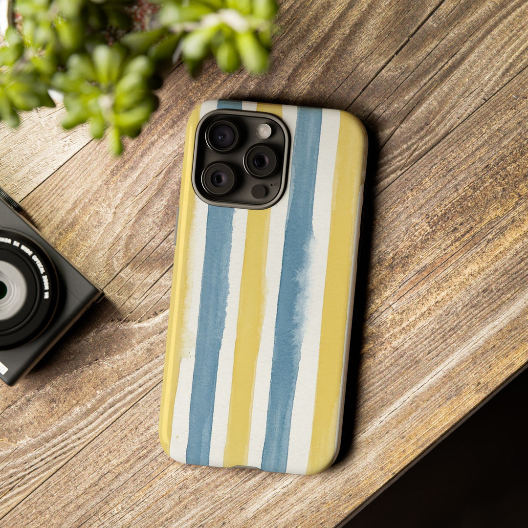 Tough Cute Yellow Stripes Phone Case, for IPhone 17 Pro Max | Iphone 17 Air, Iphone 16, IPhone 15, 14 13 12, Samsung Galaxy S26, S25, S24, S23 - Studio40ParkLane