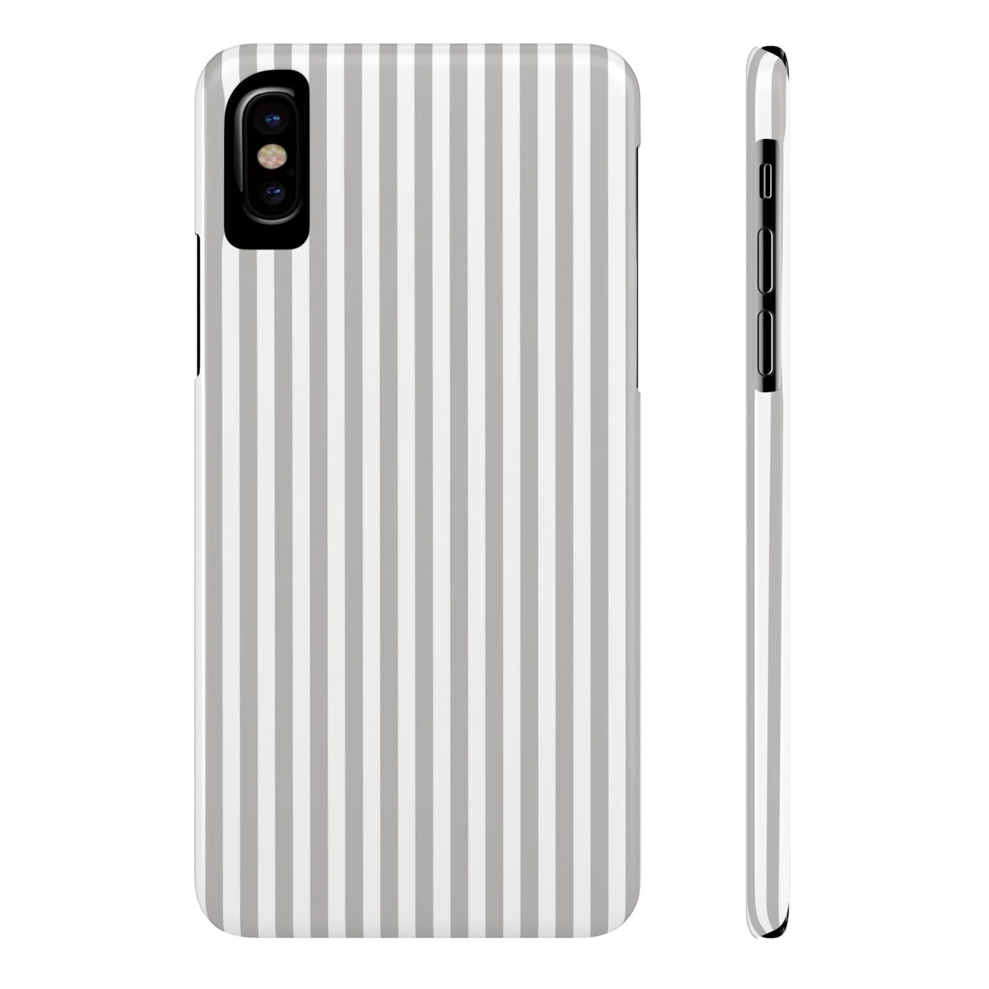 Slim Light Grey Striped Cute Phone Case for Iphone 16 - | iPhone 15 Pro Max Case | iPhone 14 Case Iphone 13 12 11 10 9 8 7 Gift for Her - Studio40ParkLane