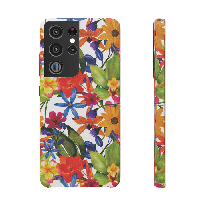 Sleek Snap Colorful Flowers Cute Phone Case for iPhone 16 15 14 13 12 11 X Xs Max Xr Pro Plus Samsung Galaxy S24 S23 S22 S21 S20 Note Ultra