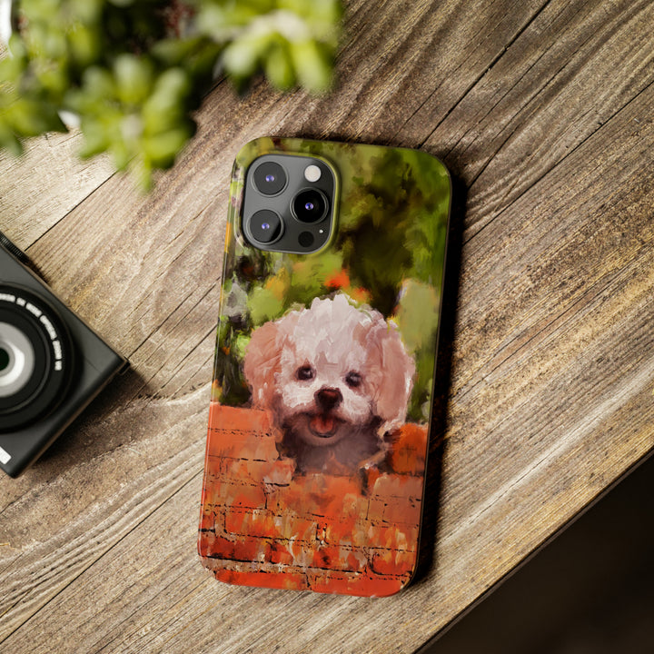 Slim Cute Phone Cases for Iphone - | iPhone 15 Case | iPhone 15 Pro Max Case, Iphone 14 Case, Iphone 14 Pro Max, Iphone 13, Bichon Frise Dog - Studio40ParkLane