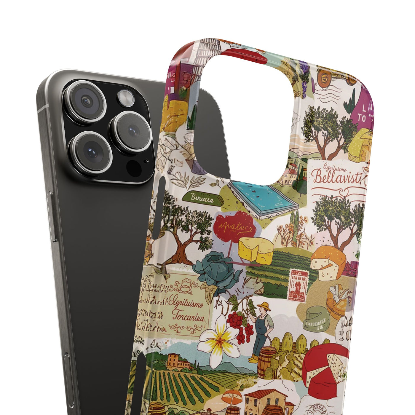 Slim Italy Tuscany Coquette Collage Cute Phone Case for Iphone 17 - | iPhone 16 Pro Max Case | iPhone 15 Case Iphone 14 13 12 11 10 9 8 7 - Studio40ParkLane