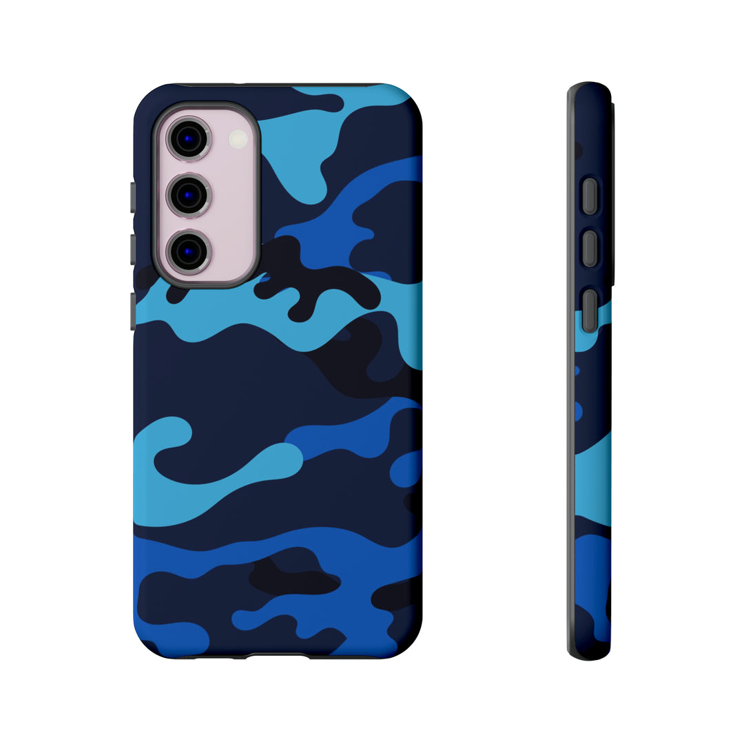 Cute Samsung Phone Case | Aesthetic Samsung Phone Case | Galaxy S23, S22, S21, S20 | Blue Camouflage, Protective Phone Case - Studio40ParkLane