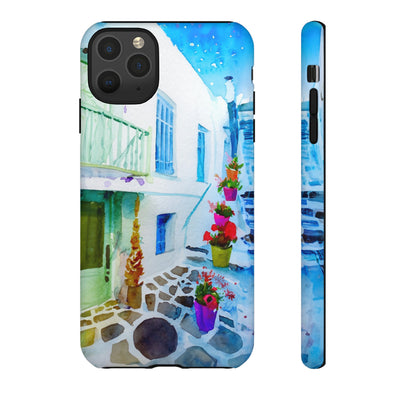 Impact Resistant, Greece House, Cute Phone Cases for Samsung S24, S23, S22, S21, IPhone 15 pro Iphone 14 pro Iphone 13 IPhone 12 Iphone 11