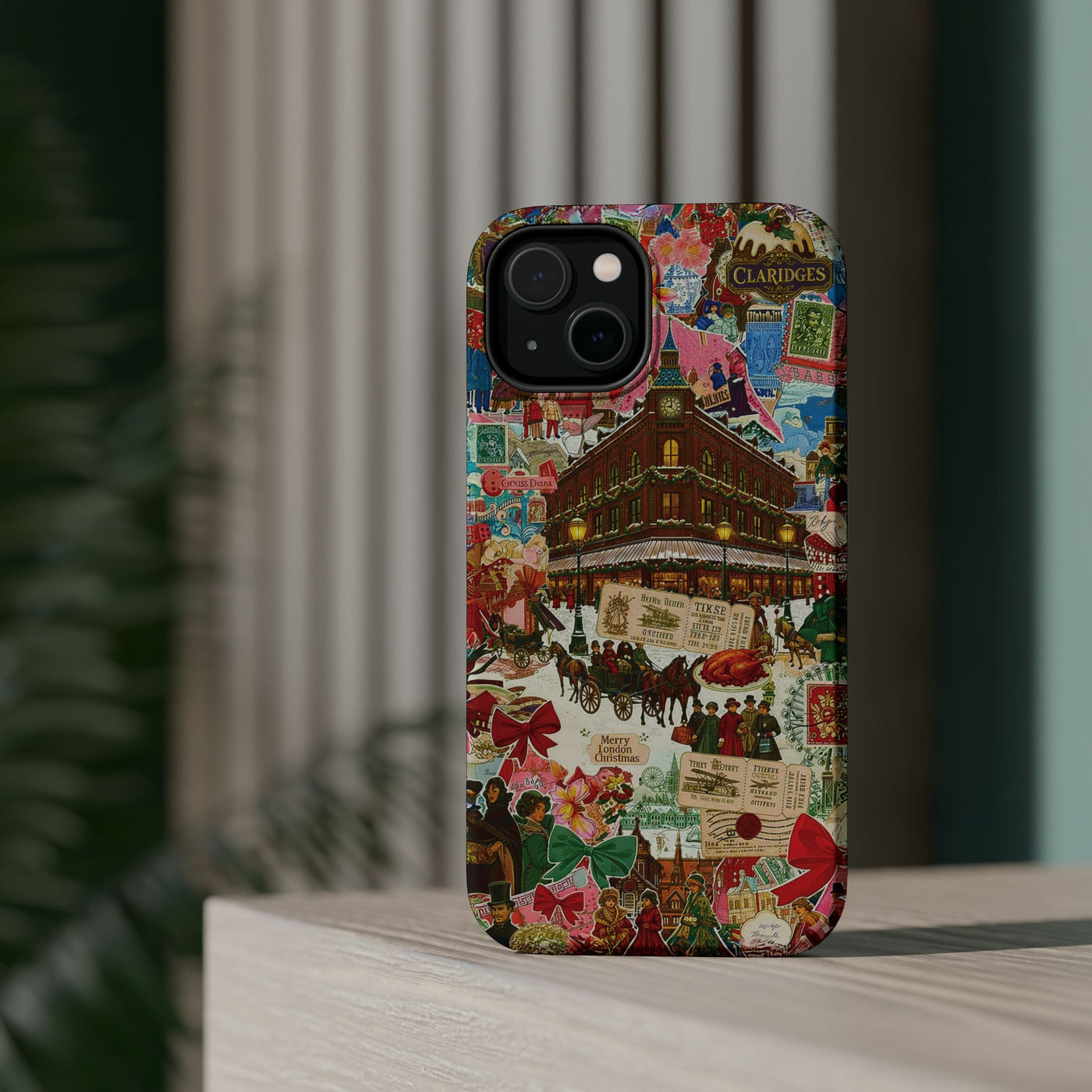 Aesthetic Tough Magsafe London Coquette Collage Phone Case - For iPhone 17 Pro Max iPhone 16 Pro iPhone 15 Iphone 14 Plus 13 Pro 12 11 10 - Studio40ParkLane