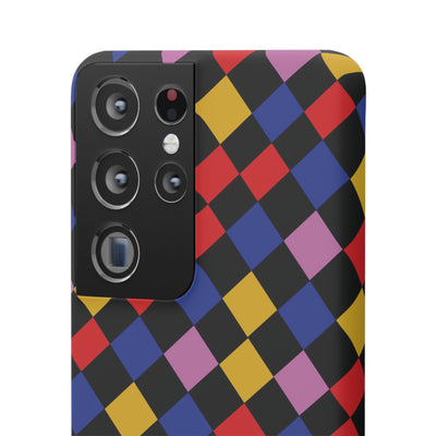 Colorful Checkerboard Cute Phone Case - Sleek Snap - for iPhone 16 15 14 13 12 11 Max Pro Plus Samsung Galaxy S24 S23 S22 S21 S20 Plus Ultra - Studio40ParkLane