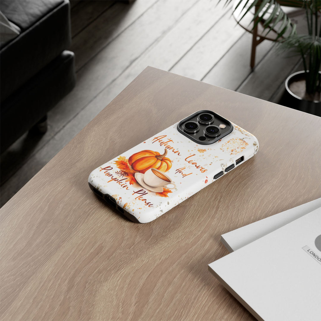 Impact Resistant, Fall Leaves Pumpkin Pie, Cute Phone Cases for Samsung S24, S23, S22, S21, IPhone 15 pro Iphone 14 pro Iphone 13 IPhone 12 Iphone 11 - Studio40ParkLane