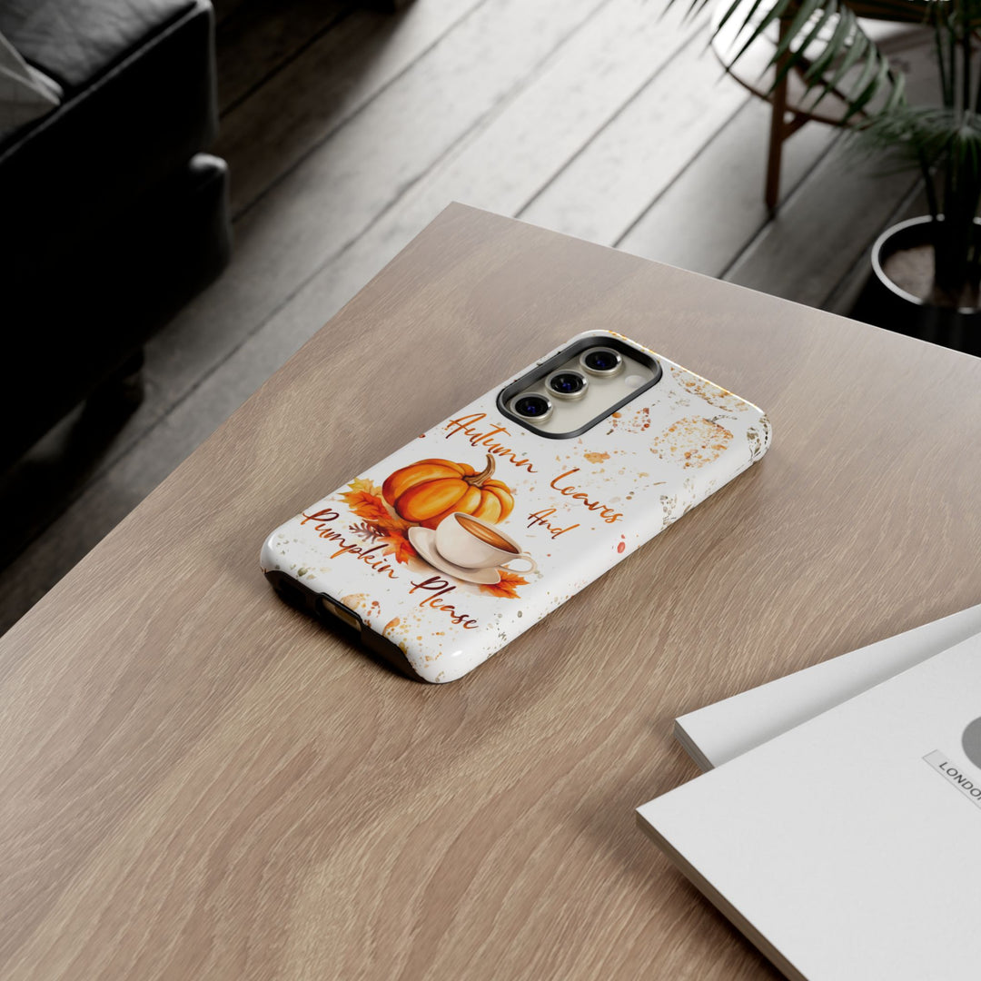 Impact Resistant, Fall Leaves Pumpkin Pie, Cute Phone Cases for Samsung S24, S23, S22, S21, IPhone 15 pro Iphone 14 pro Iphone 13 IPhone 12 Iphone 11 - Studio40ParkLane
