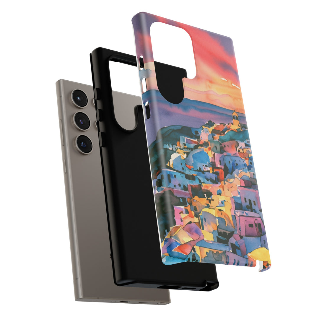 Impact Resistant, Greek Sunset, Cute Phone Cases for Samsung S24, S23, S22, S21, IPhone 15 pro Iphone 14 pro Iphone 13 IPhone 12 Iphone 11 - Studio40ParkLane