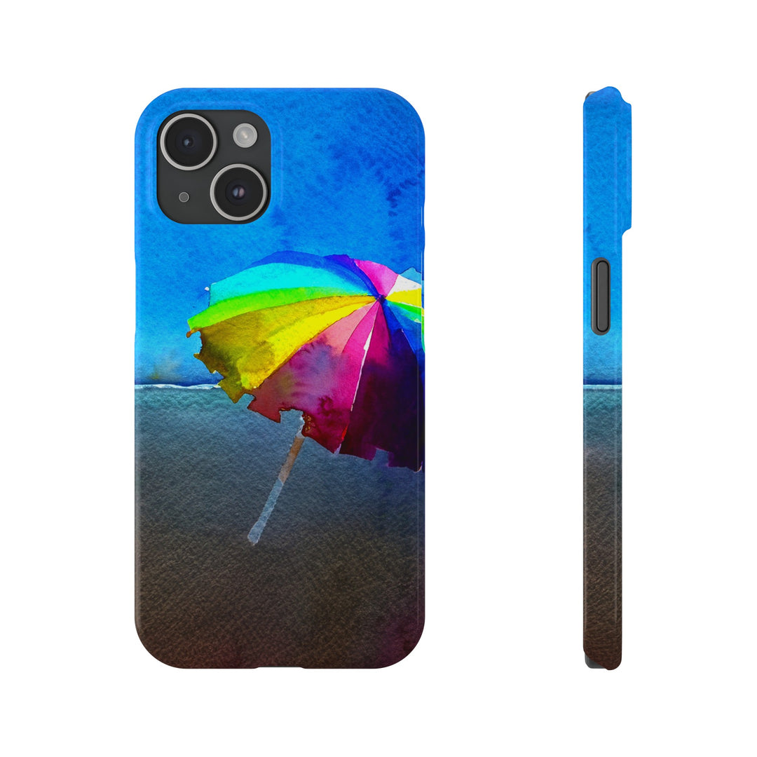 Slim Cute Phone Cases for Iphone - | iPhone 15 Case | iPhone 15 Pro Max Case, Iphone 14 Case, Iphone 14 Pro Max, Iphone 13, Summer Beach Umbrella - Studio40ParkLane
