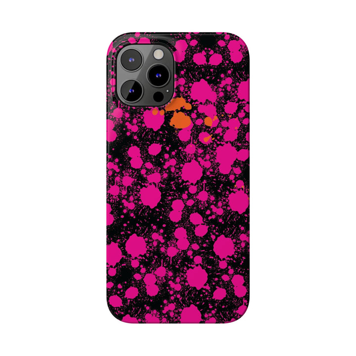 Slim Cute Phone Cases for Iphone - | iPhone 15 Case | iPhone 15 Pro Max Case, Iphone 14 Case, Iphone 14 Pro Max, Iphone 13, Pink Orange Paint Splash - Studio40ParkLane