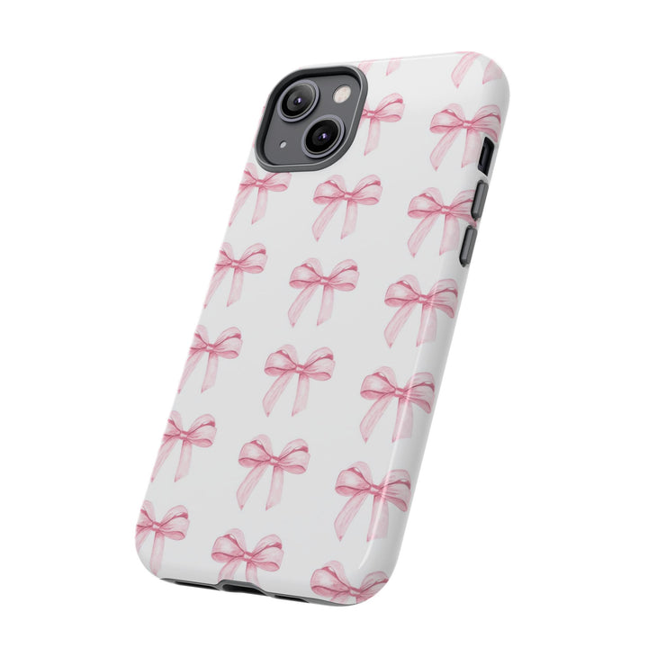 Pink Bows Cute Phone Case, for IPhone 16 Pro Max | Iphone 15, Iphone 14, IPhone 13 Case, 11 8 7, Samsung Galaxy S24, S23, S22, S21, 2 Layer Protection - Studio40ParkLane
