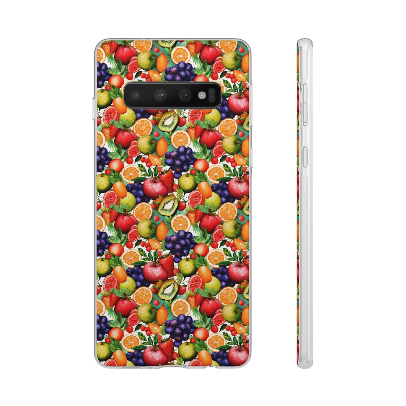 Cute Flexi Phone Cases, Summer Fruit Mix, Compatible with Samsung Galaxy S23, Samsung S22, Samsung S21, Samsung S20, Galaxy S20 Ultra