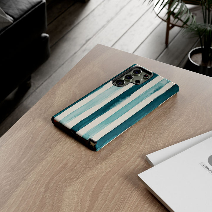 Tough Cute Green Stripes Phone Case, for IPhone 17 Pro Max | Iphone 17 Air, Iphone 16, IPhone 15, 14 13 12, Samsung Galaxy S26, S25, S24, S23