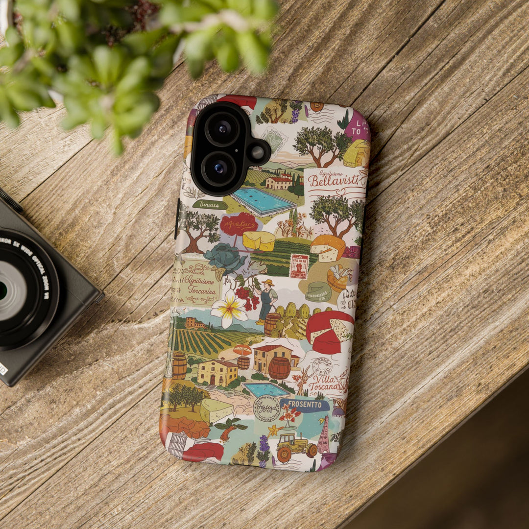 Italy Tuscany Coquette Collage Tough Premium Phone Case - For iPhone 17 Pro Max iPhone 16 Pro iPhone 15 Iphone 14 Plus 13 Pro 12 11 10 XR - Studio40ParkLane