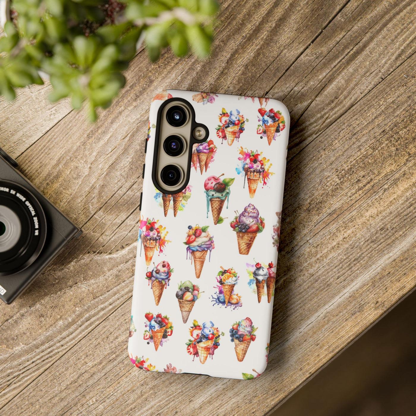 Impact Resistant, Summer Icecream, Cute Phone Cases for Samsung S24, S23, S22, S21, IPhone 15 pro, Iphone 14 pro, Iphone 13 IPhone 12, Iphone 11