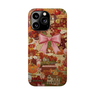 New England fall Coquette Collage Cute Phone Case for Iphone 16 - | iPhone 15 Pro Max Case | iPhone 14 Case Iphone 13 12 11 10 9 8 7 X XS - Studio40ParkLane