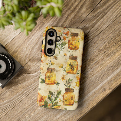 Impact Resistant, Honey Bees, Cute Phone Cases for Samsung S24, S23, S22, S21, IPhone 15 pro Iphone 14 pro Iphone 13 IPhone 12 Iphone 11