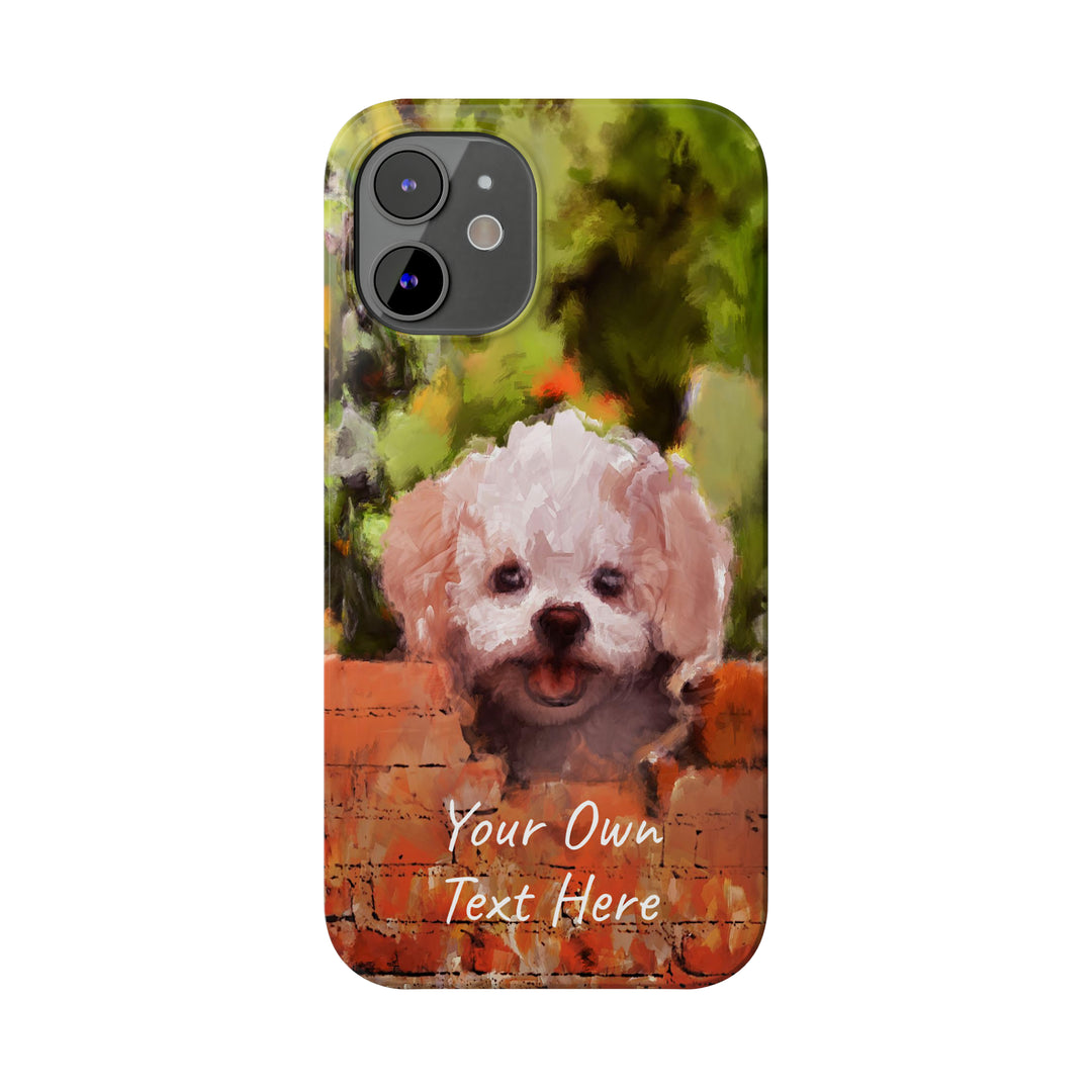 Slim Personalized Cute iPhone Cases - | iPhone 15 Case | iPhone 15 Pro Max Case, Iphone 14 Case, Iphone 14 Pro Max, Iphone 13, Bichon Frise Dog - Studio40ParkLane