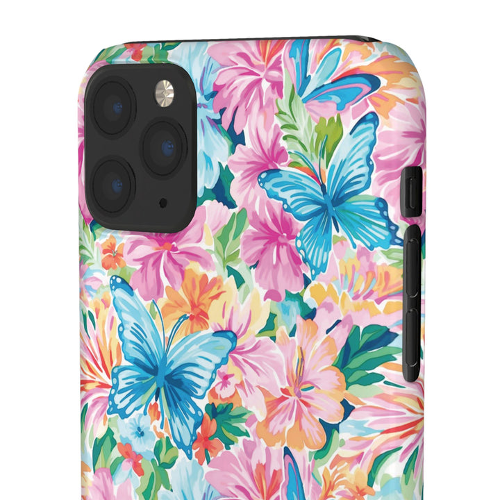 Sleek Snap Butterflies Flowers Cute Phone Case for iPhone 16 15 14 13 12 11 X Xs Max Xr Pro Plus Samsung Galaxy S24 S23 S22 S21 S20 Ultra