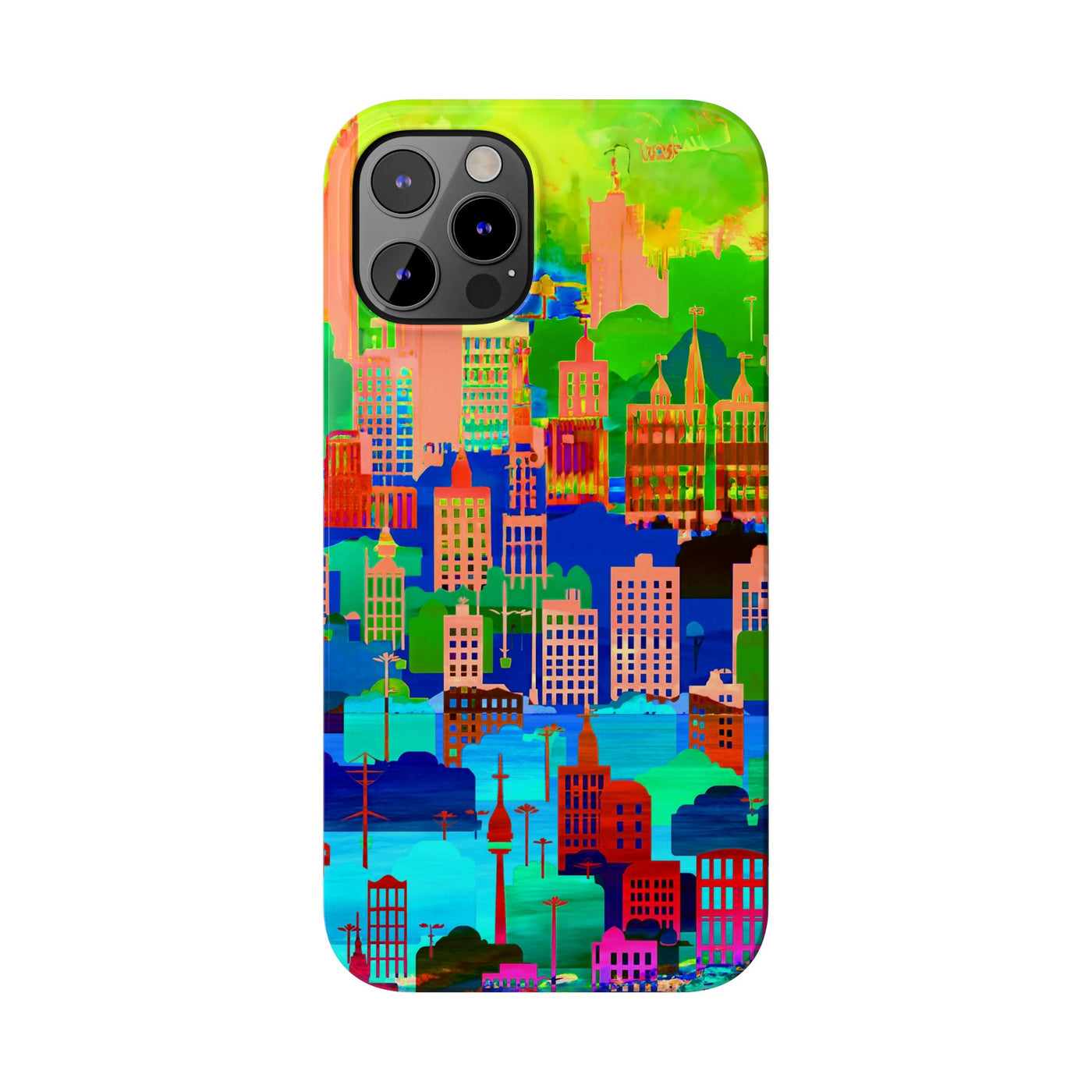 Slim Cute iPhone Cases - | iPhone 15 Case | iPhone 15 Pro Max Case, Iphone 14 Case, Iphone 14 Pro Max, Iphone 13, Summer City Skyline