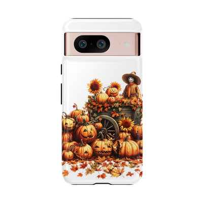 Impact Resistant, Fall Leaves Scarecrow, Cute Phone Cases for Samsung S24, S23, S22, S21, IPhone 15 pro Iphone 14 pro Iphone 13 IPhone 12 Iphone 11