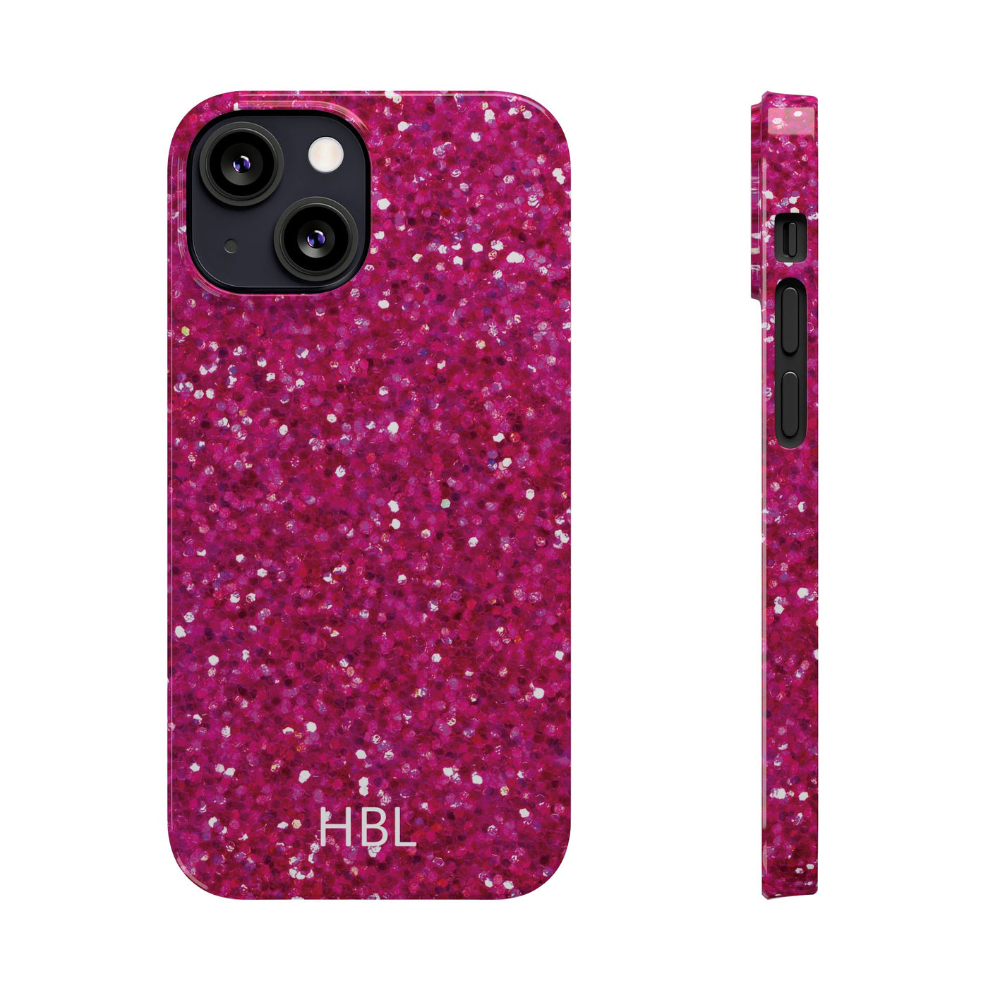 Personalized Slim Muted Pink Faux Play on Glitter Effect Cute Phone Cases for Iphone 16 Pro Max | iPhone 15 Case | iPhone 15 Pro Max Case, Iphone 14, Iphone 14 Pro Max, Iphone 13 12 11 8 7