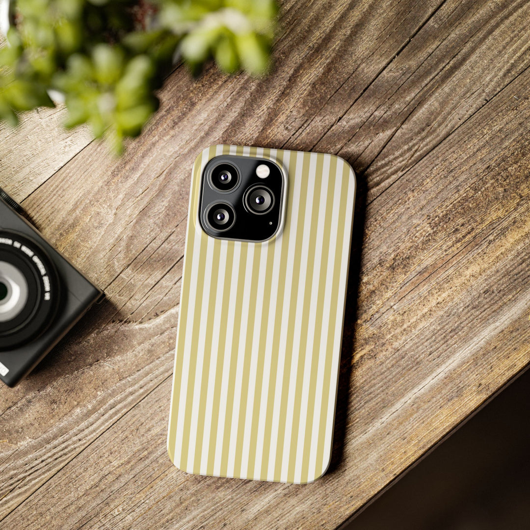 Slim Soft Yellow Striped Cute Phone Case for Iphone 16 - | iPhone 15 Pro Max Case | iPhone 14 Case Iphone 13 12 11 10 9 8 7 XS Gift for Her - Studio40ParkLane
