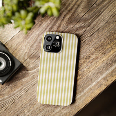 Slim Soft Yellow Striped Cute Phone Case for Iphone 16 - | iPhone 15 Pro Max Case | iPhone 14 Case Iphone 13 12 11 10 9 8 7 XS Gift for Her - Studio40ParkLane