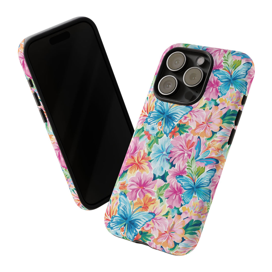 Premium Tough Butterflies Flowers Cute Phone Cases for Samsung S24, S23, S22, S21, S20, Plus and Ultra, Iphone 16 Pro Max,15, 14, 13, 12, 11, 10 - Studio40ParkLane