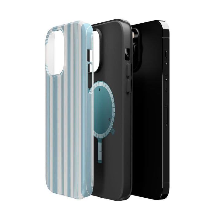 MagSafe Cute Phone Case, Coastal Striped Phone Case for iPhone 17 16 15 14 13 12 Pro Max, Samsung S26 S25 S24 Ultra case - Studio40ParkLane