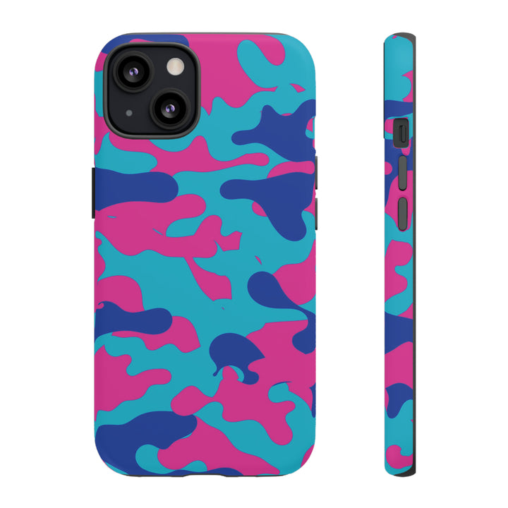Cute IPhone Case | Blue Pink Camouflage, iPhone 15 Case | iPhone 15 Pro Case, Iphone 14 Case, Iphone 14 Pro Max Case, Protective Iphone Case - Studio40ParkLane