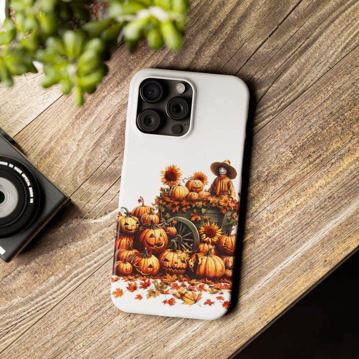 Slim Fall Leaves Scarecrow Slim Cute Phone Cases for Iphone | iPhone 15 Case | iPhone 15 Pro Max Case, Iphone 14, Iphone 14 Pro Max, Iphone 13 - Studio40ParkLane