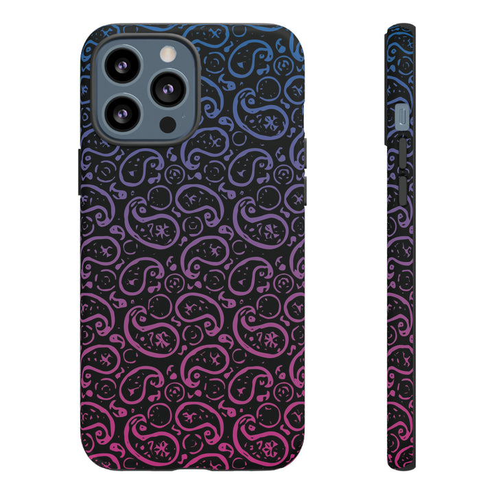 Cute IPhone Case | iPhone 15 Case | iPhone 15 Pro Max Case, Iphone 14 Case, Iphone 14 Pro Max Case IPhone Case for Art Lovers, Paisley Blue Pink - Studio40ParkLane