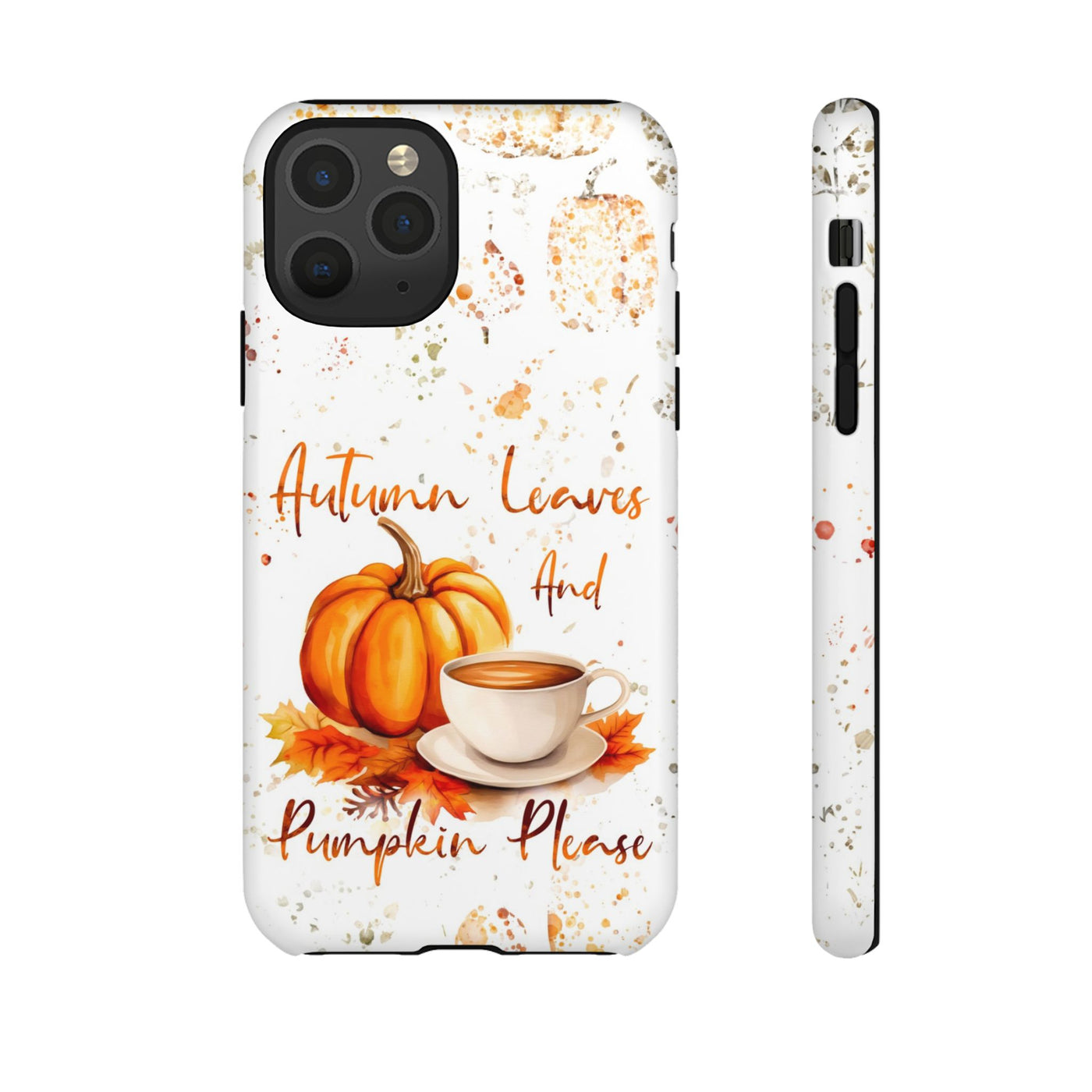 Impact Resistant, Fall Leaves Pumpkin Pie, Cute Phone Cases for Samsung S24, S23, S22, S21, IPhone 15 pro Iphone 14 pro Iphone 13 IPhone 12 Iphone 11