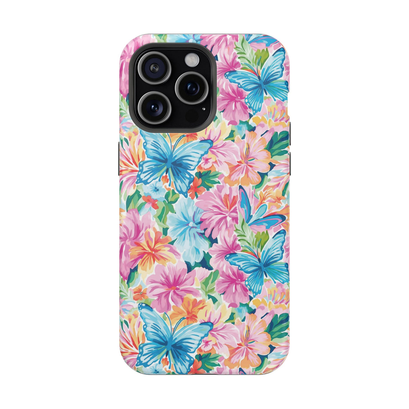 Butterflies Flowers Magsafe Cute Phone Case for Iphone Gift for Her, iPhone 16 Case iPhone 15 Pro Max Case, Iphone 14, Iphone 14 Pro Max, 13, 12