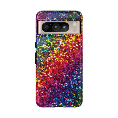 Muted Faux Play on Glitter Effect Cute Phone Case, for IPhone 16 pro Max | Iphone 15, Iphone 14, IPhone 13 Case, 11 8 7, Samsung Galaxy S24, S23, S22, S21, 2 Layer Protection