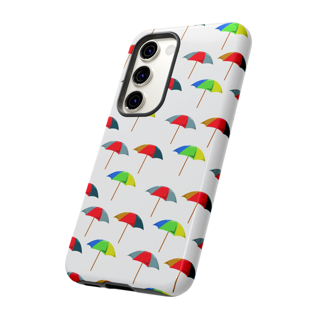 Cute Samsung Phone Case | Aesthetic Samsung Phone Case | Galaxy S23, S22, S21, S20 | Colorful Beach Parasols, Protective Phone Case - Studio40ParkLane